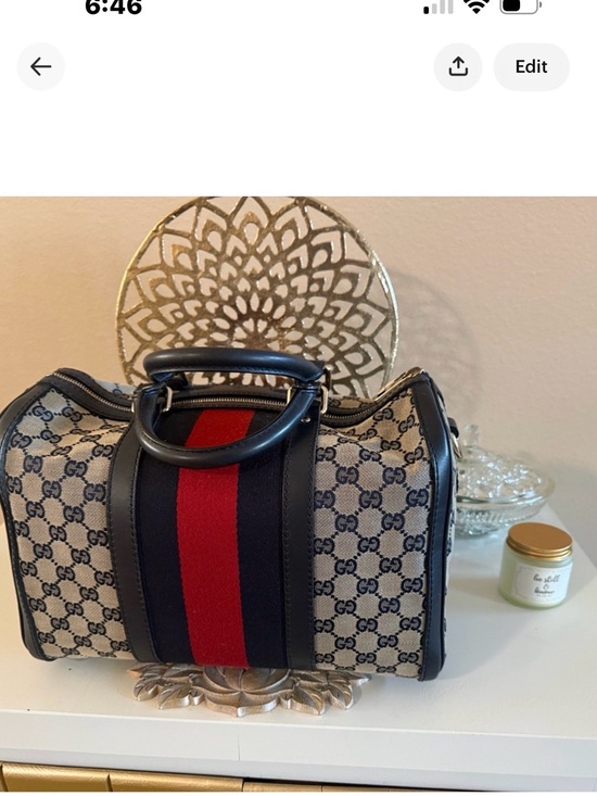Gucci Handbags - Gucci- Vintage GG Canvas Boston Medium